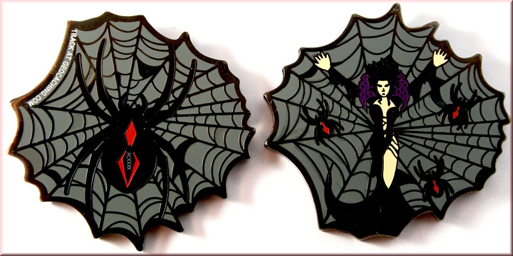 Black Widow Geocoin Black Nickel Black Widow Geocoin Black Nickel